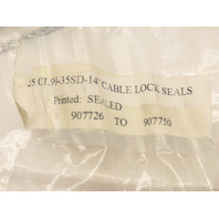 QTY 25 3.5mm High Security Steel Cable Lock Seals - Model CL99-35SD-14"
