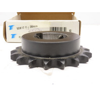 Tsubaki 50B17 F-38mm 17 Tooth Sprocket 38mm Fixed Bore