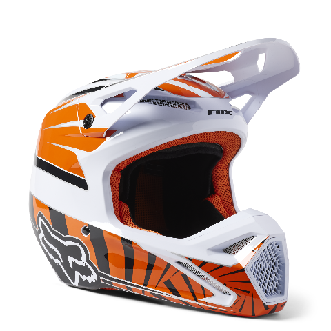 ゴーグル付き　バイク　オフロードヘルメット　オレンジ＆白　Mサイズ ZEALOT ジーロット godblinc ゴッドブリンク オフロードヘルメット