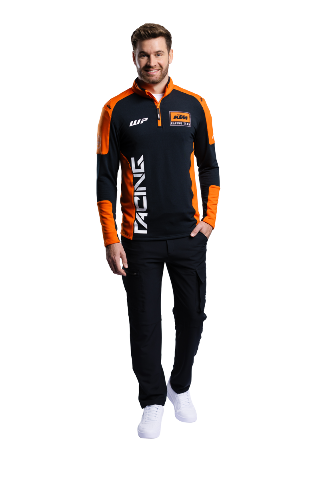 KTM 2024 Team Half Zip Sweater Black/Orange Adult Medium
