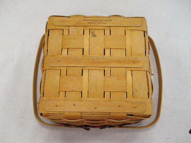LONGABERGER CLASSIC BASKET SMALL PICNIC ORCHARD PARK PLAID LINER