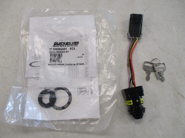 MERCURY 3-POSITION IGNITION SWITCH W/ KEYS & DECAL WASHER KIT 87