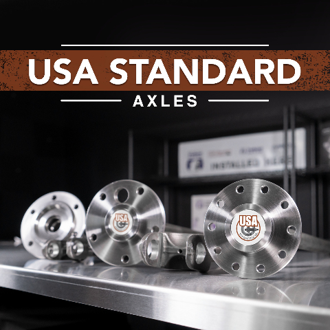thumbnail interactive-video image 1 of USA Standard Gear Rear Axle Kit For GM 8.5 Diff - 28 Spline, 6 Lug, 31.5 Inch Length (ZA K630102) 1 of 4