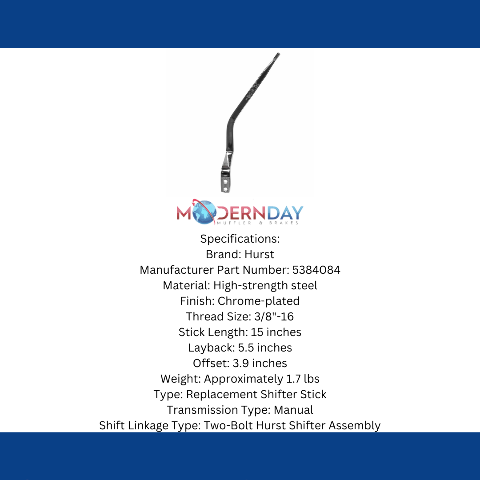 HURST Replacement CHROME SHIFTER STICK 4084 Handle Mopar B Body