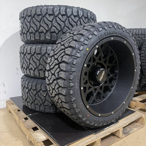 22x12 Vision Rocker Black Wheels 33