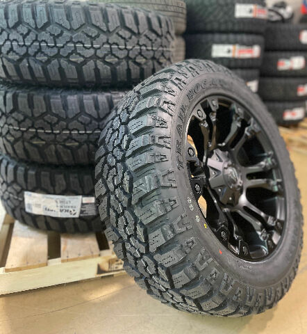 20x9 FUEL D560 Vapor Black Wheels 2856020 AT Tires 5x150 Toyota