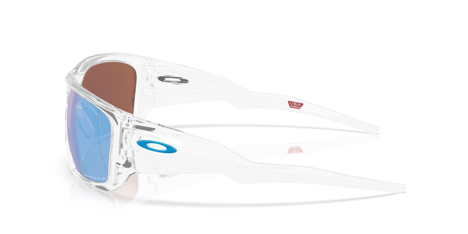 Oakley OO9486-0760 Masseter Sunglasses Polished Clear/Prizm Deep Water Polarized